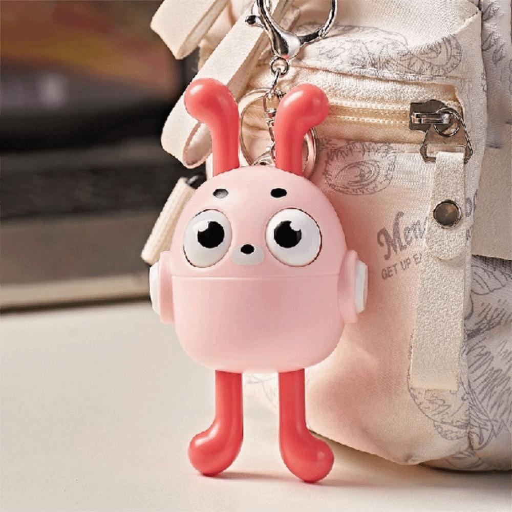 New Design Kawaii Animal Key Chain Cute LED Light Feature Sound Key Chain Pressing Mechanism Sound Effect Pressing Keychain