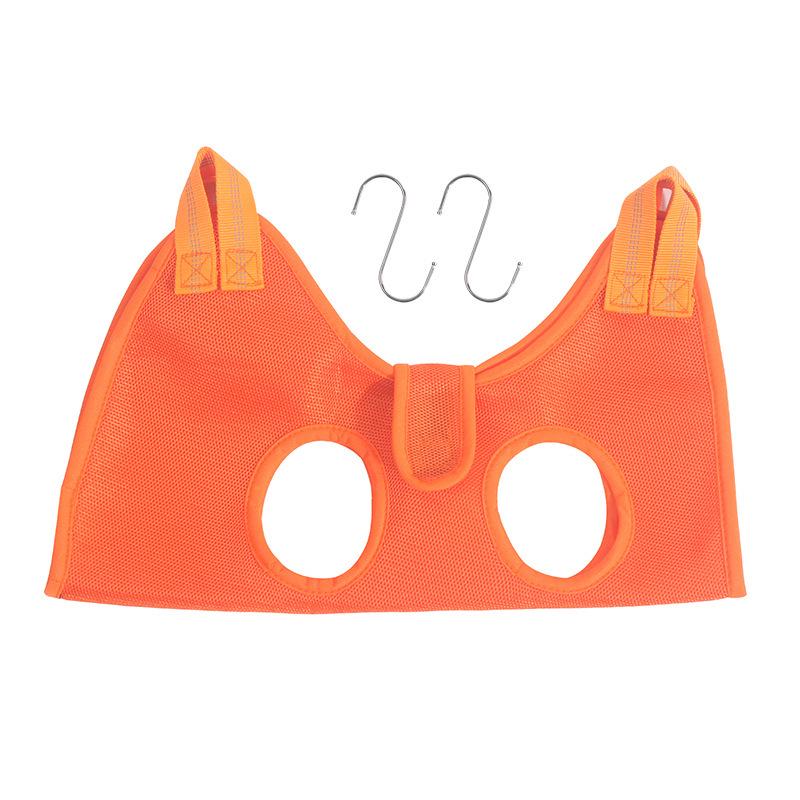

Pet Grooming Toolkit: Dog Nail Clippers with Anti-Scratch Fixing Hammock, Multi-Size Adaptable Orange with buckle