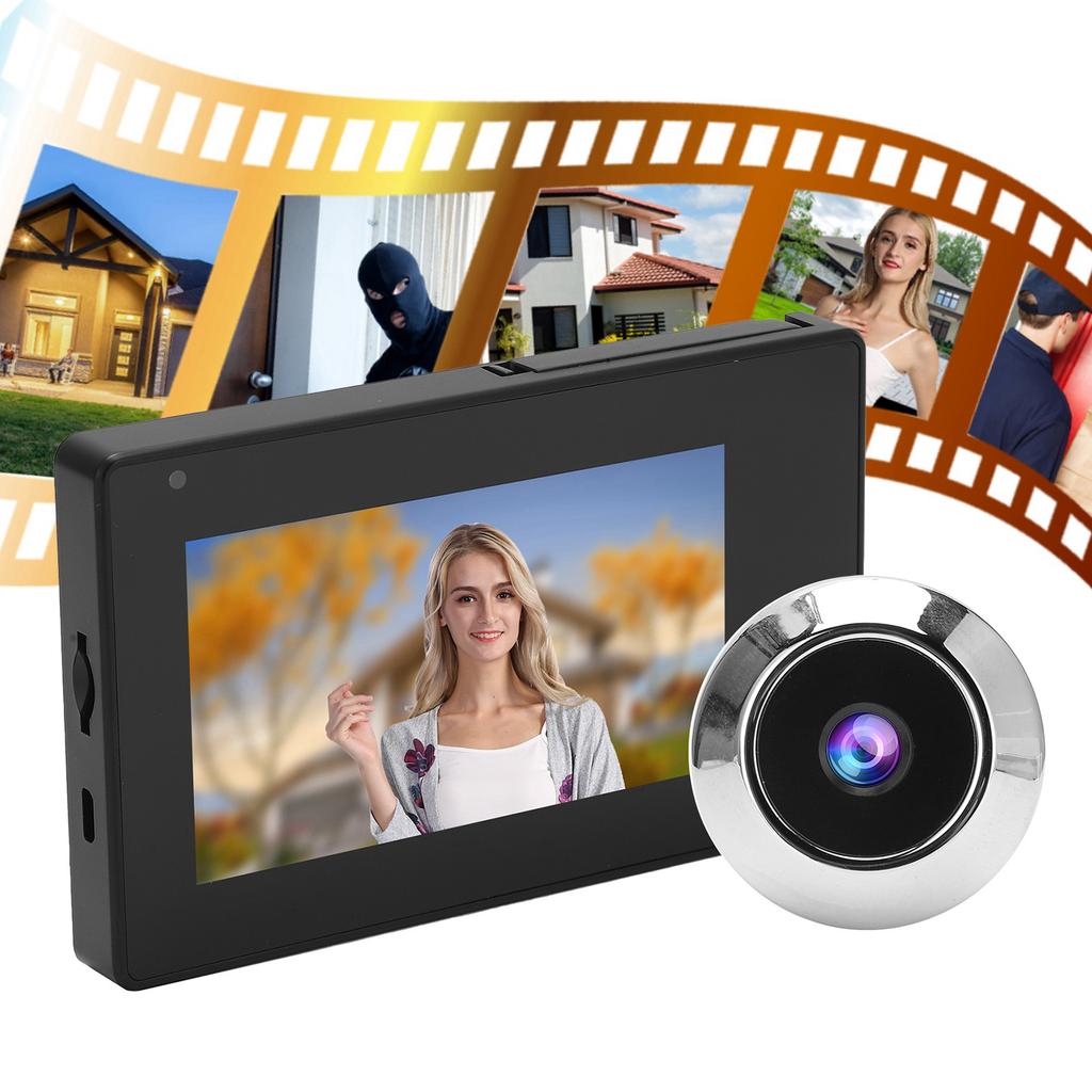 Smart Video Doorbell 4.3in TFT Color Screen 105 Degree Wide Angle Anti?Peeping Home Security