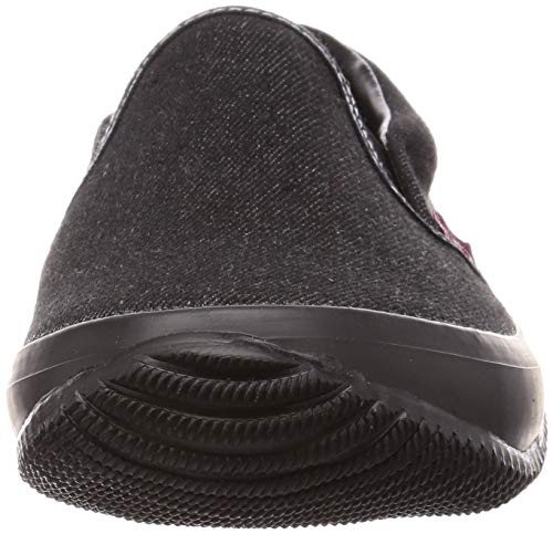 Fukuyama Rubber Lasting Bull Work Slip-On Sneakers, Men's, Black, Size 26.0 cm, LB-024