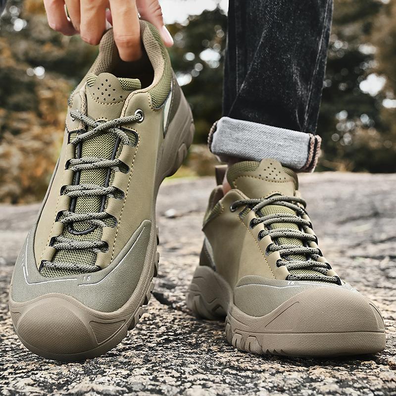 Fashion 2025 Vintage Style Hiking Men Outdoor Waterproof Shoes Versatile Lightweight Non-Slip Sport Trekking Mens Sneakers Size 38-46