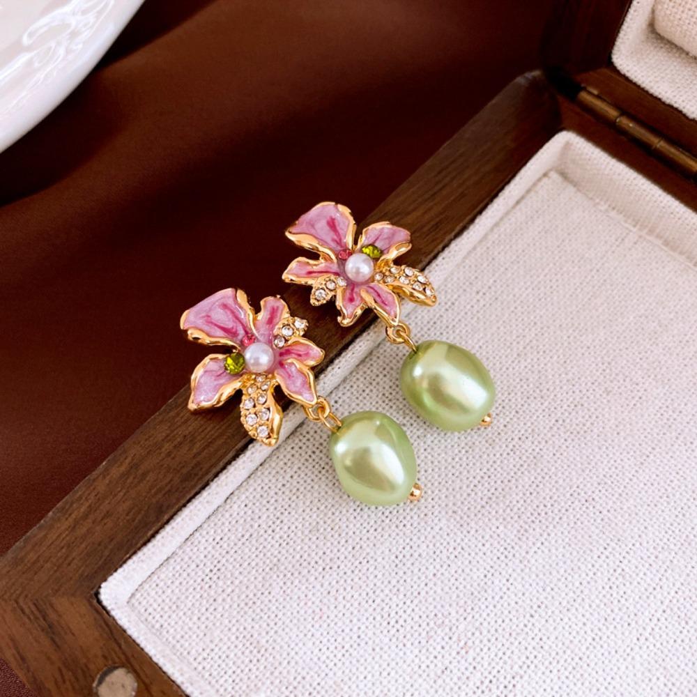 Light Luxury Bohemian Earrings Women Ear Jewelry Sweet Drop Earrings Flower Stud Earrings  Female
