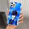 Blue Lock Fußball Anime Handyhülle für iPhone 17 Air 16 15 Plus 14 13 Mini 12 11 Pro Max 16E 7 8 SE 2020 Weiche Hülle Druckschale
