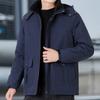 Fashionable and versatile Men's Thickened Warm Winter Jacket - Wrinkle Resistant Lightweight Soft and Cozy Long Sleeve Down Jacket