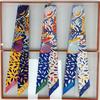 POBING Cashew Print 18m/m Twill Silk Scarves Women Luxury Brand Scarf Bag Ribbons Tie Head Scarf Small Long Skinny Scarf 86*5CM