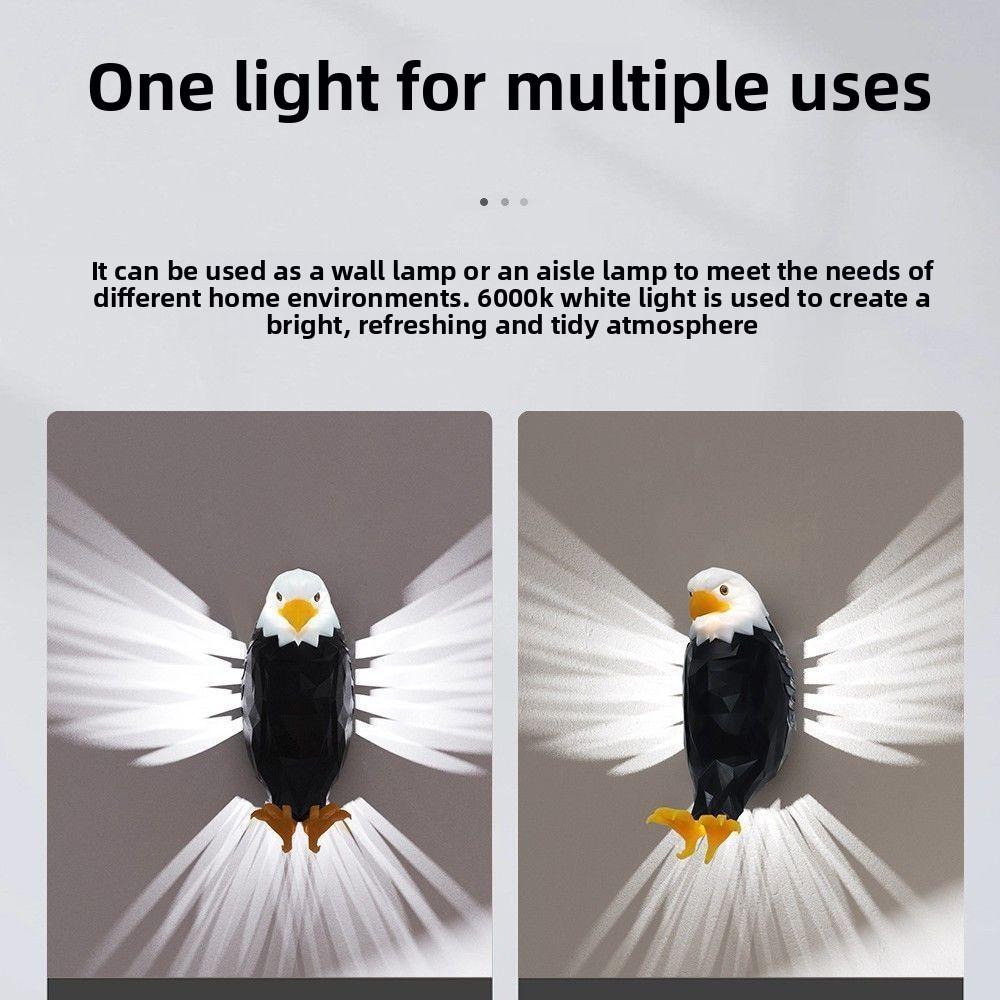 Bald Eagle Wall Lamp Led Light With Magnetic For Home Decor Party Lighting Gift