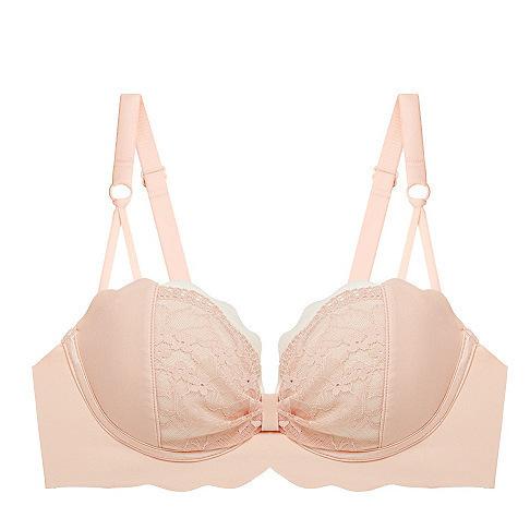 Gather solid color underwear, small breasts show large breasts, anti-sagging, pure desire girl lace, summer no steel ring bra