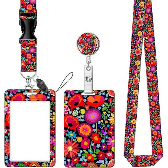Badge Reels Retractable with Carabiner Reel Clip, ID Name Tag Work Badge Holder Belt Ferrule, Identity ID Badge Holder Cover Case for Office Work