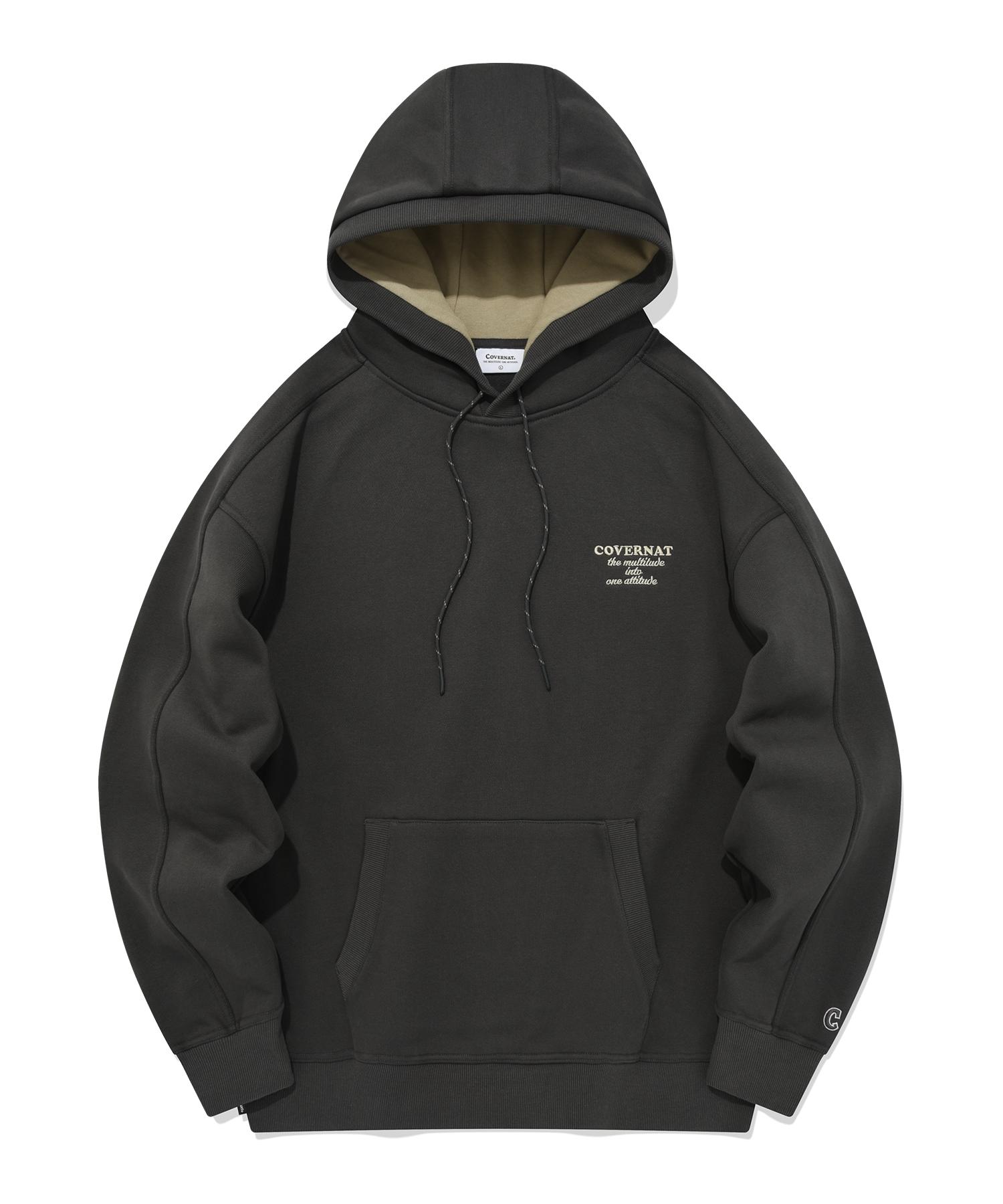 Худи Covernat Oversized Утяжеленное Угольный Charcoal/M