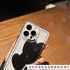 Black Love Apple 15 Mobile Phone Case Iphone14promax Transparent Soft Rubber 13/12/11 All-inclusive Anti-drop Xr