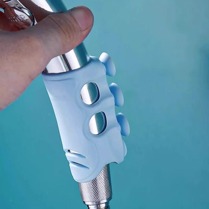 Silicone Shower Head Bracket, No Need for Drilling, Suction Cup, Movable Flower Drying and Fixing Magic Hanging Rack