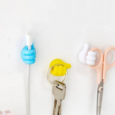20/30/50Pcs Self Adhesive Cable Clips Key Holders Simple Installation Wide Application Thumbs-Up Hooks Wall Organizer