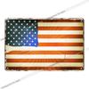 American Canada National Flag Wall Decoration Tin Sign Vintage Country Flag Metal Plaque Childrens Room Decor xcm