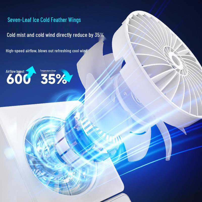 Silent USB Rechargeable Desktop Fan - Portable 3-in-1 with Large Air Volume for Home Use