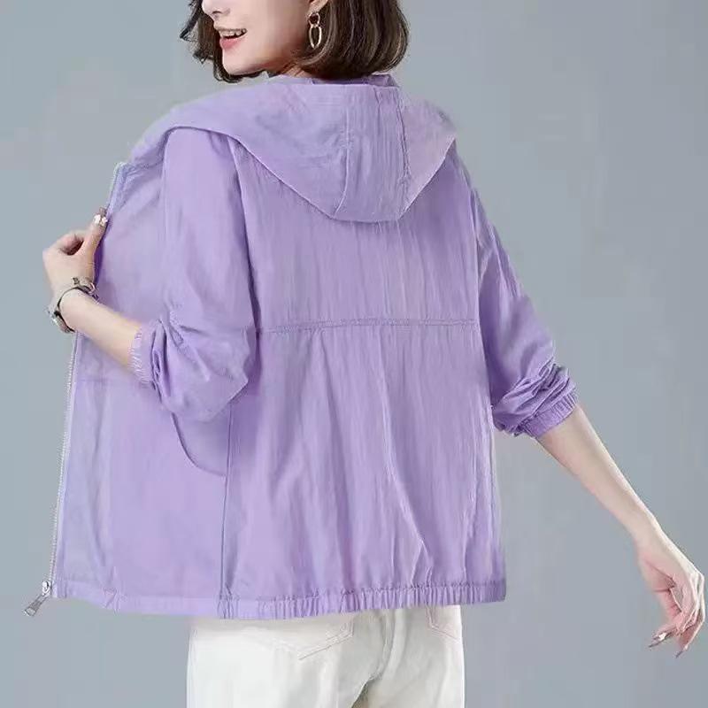 Women's Sun Protection Lightweight Long Sleeve Jacket - Style Short Casual Versatile Summer Sunscreen Shirt