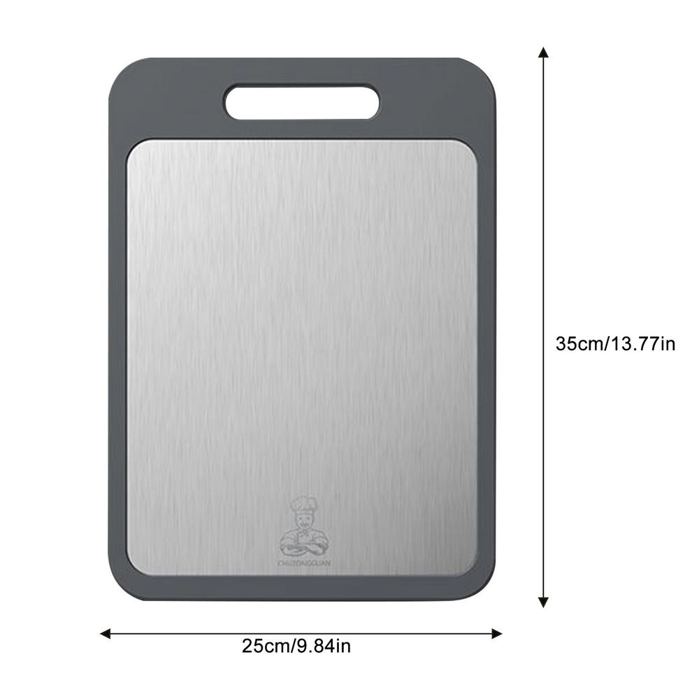 

Двусторонняя разделочная доска | Разделочные доски с антипригарным покрытием | Кухонные разделочные доски из нержавеющей стали и ПП для фруктов, выпечки, хлеба белый