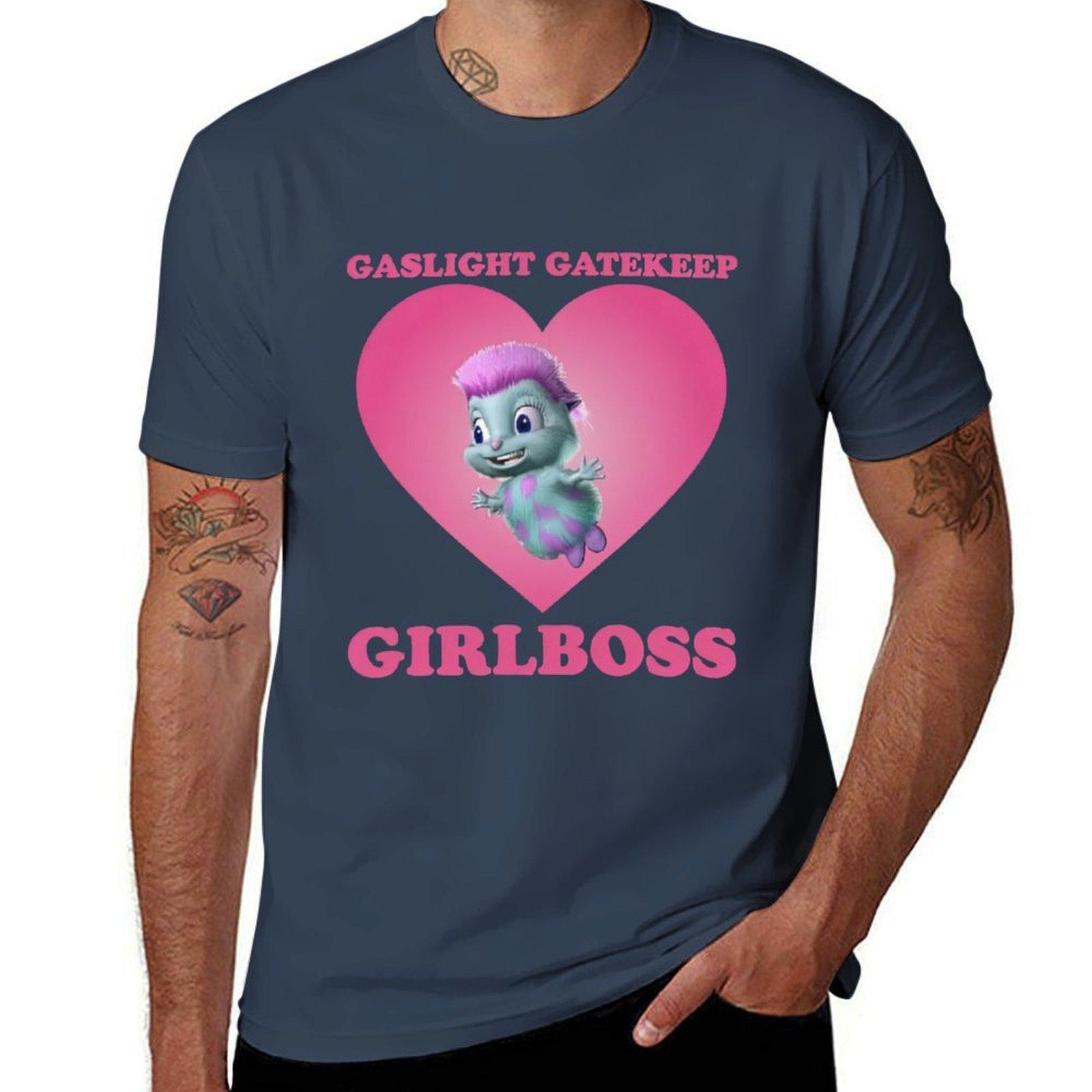 Gaslight Gatekeep Girlboss Bibbles Beliefs TShirt Casual Holiday Short Sleeve Tee S