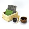Yamako Chaki Matcha Tea Set, Yellow, 7-Piece Set by Temahima Kobo, Includes Matcha Bowl, Tea Tea Cup, Tea Strainer, Tea Spoon, Tea Cloth, Tea Dish,