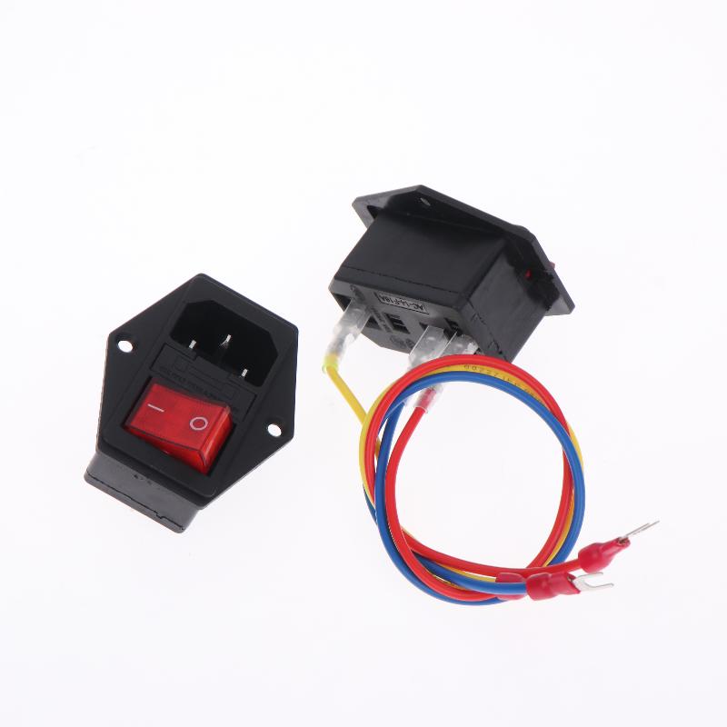 Díly pro 3D tiskárnu 220V 110V Spínač napájecího zdroje Samčí zásuvka s pojistkou Pro 3D tiskárnu DIY Použití Příslušenství pro 3D tiskárnu