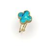 Petal Four-leaf Clover Titanium Steel Mother-of-pearl Ring Female Adjustable Finger Ring Niche Small Fresh Small Design Index Finger Ring