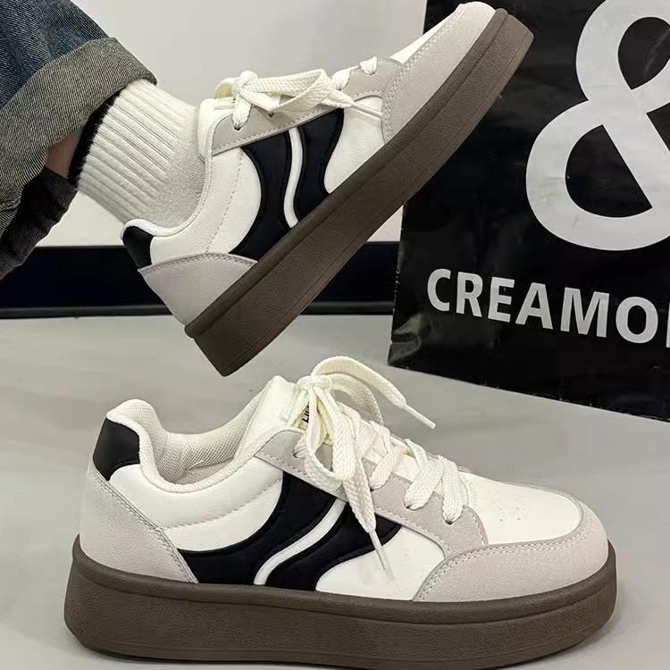 Retro ins style niche white college skateboard shoes 2024 spring new little white shoes versatile shoes casual shoes