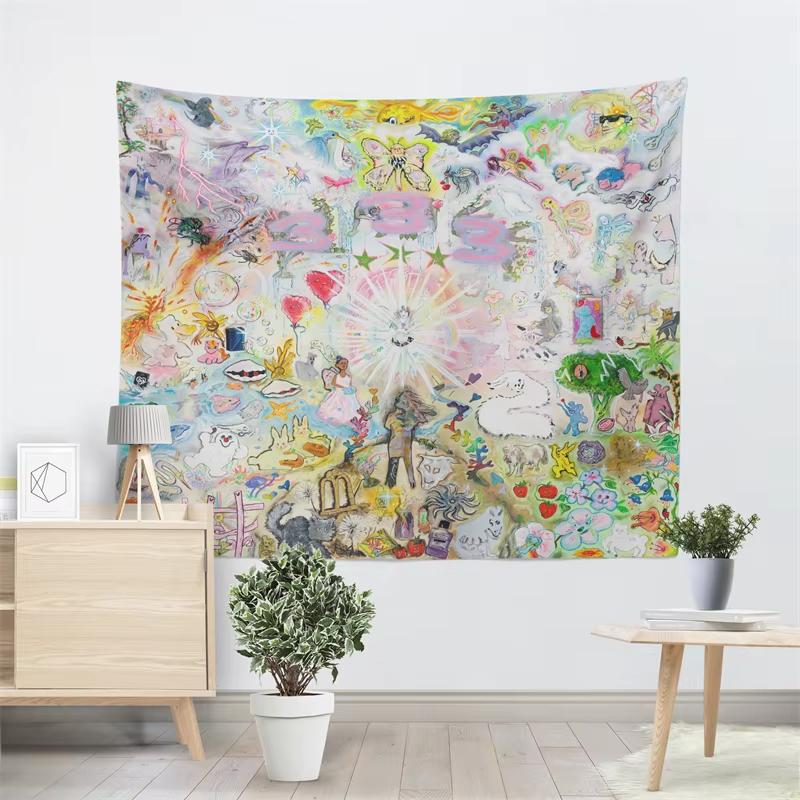 Aertemisi 333 Bladee Wall Hanging Tapestry Art for Bedroom Living Room College Dorm Party Backdrop Home Decor 100X70CM