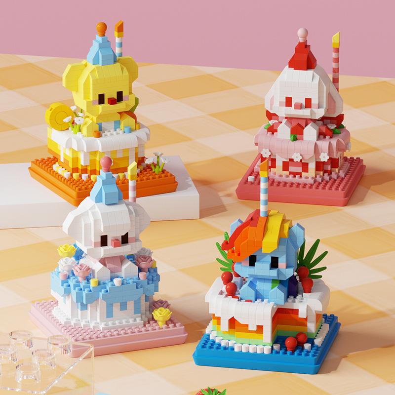 Birthday Cake Micro Building Blocks Mini Bricks Construction Set For Adults Kids Assembly Toys Children Girls 8 Years Old Gifts