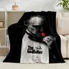 1PC The God-father Flannel Blanket Gift, Suitable for Both Men And Women, Soft Ideal for Beds And Sofa, Birthday Or Christmas Gift