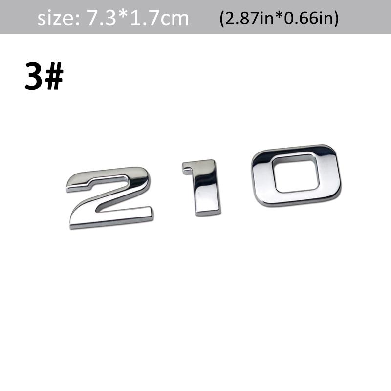 DSYCAR 1 Stück 3D Metall 210 220 TURBO Auto Seitenkotflügel Heckklappe Emblem Abzeichen Aufkleber Decal