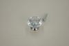 10 x Round Diamond Silver Furniture Knob