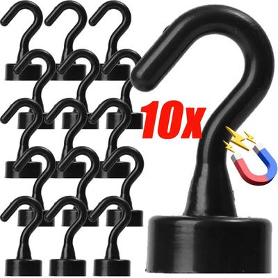 10 pezzi ganci magnetici resistenti senza foratura ganci da parete magnetici per chiavi cappotti appendiabiti cucina frigorifero bagno ufficio organizer