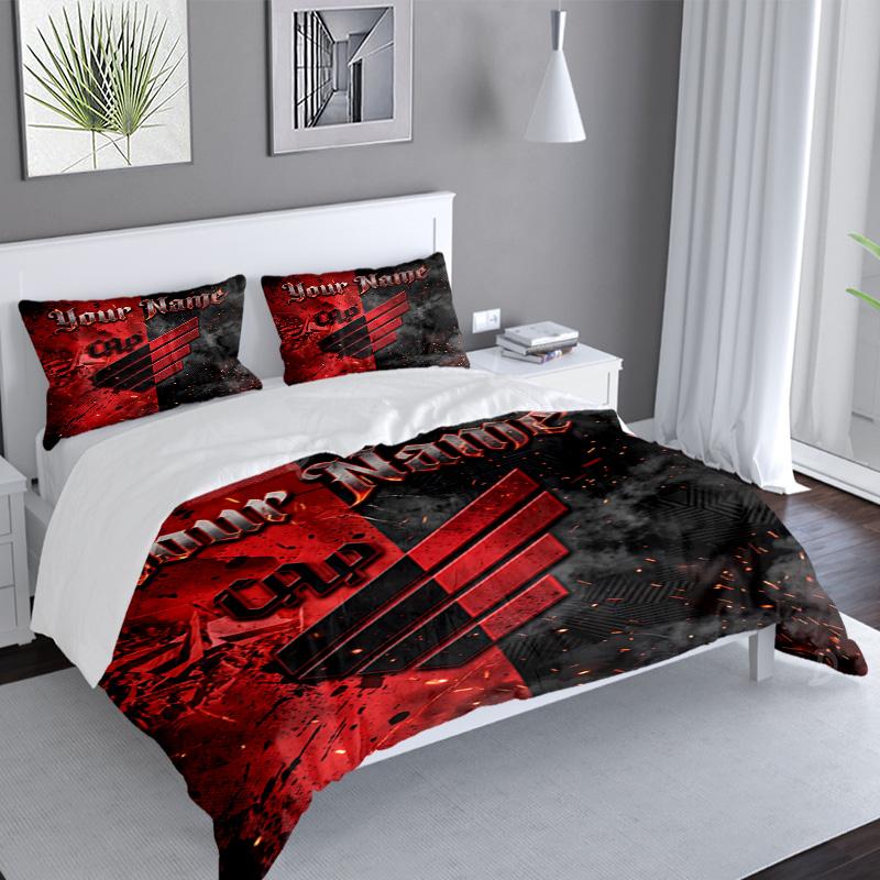 Custom Name Athletico Football 3PCS Bedding Set For Bedroom Dormitory,Including 1pc Duvet Cover And 2pcs Pillowcases Large size Fan gift