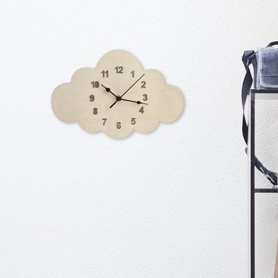 Wooden Wall Clock Cute Decoration Mute Country Minimalist for Dining Room