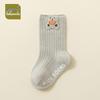 Non-slip Cartoon Toddler Walking Socks with Loose Cuff, Mid-Calf Length, Spring & Autumn