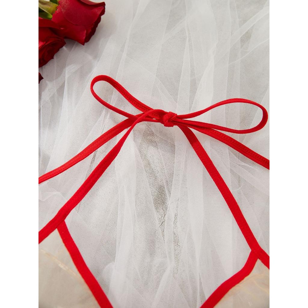 New Valentine's Day Multi-color Erotic Underwear Sexy Mesh Perspective Love Suspender Temptation Thong