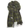 Retro green plaid scarf women's autumn and winter versatile personality advanced sense warm shawl scarf Korean new