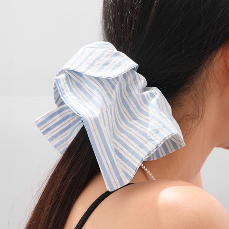 Cotoit Sky Blue Summer Parasol Hair Scrunchie