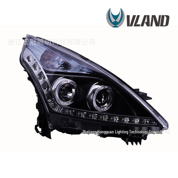 LED Headlight & Fog Light Assembly for 2008-2012 Nissan Teana with Bi-LED Projectors
