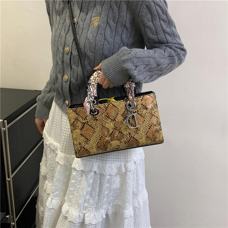 New Fashion Snake Silk Scarf Bag Portable Shoulder Women's Bag