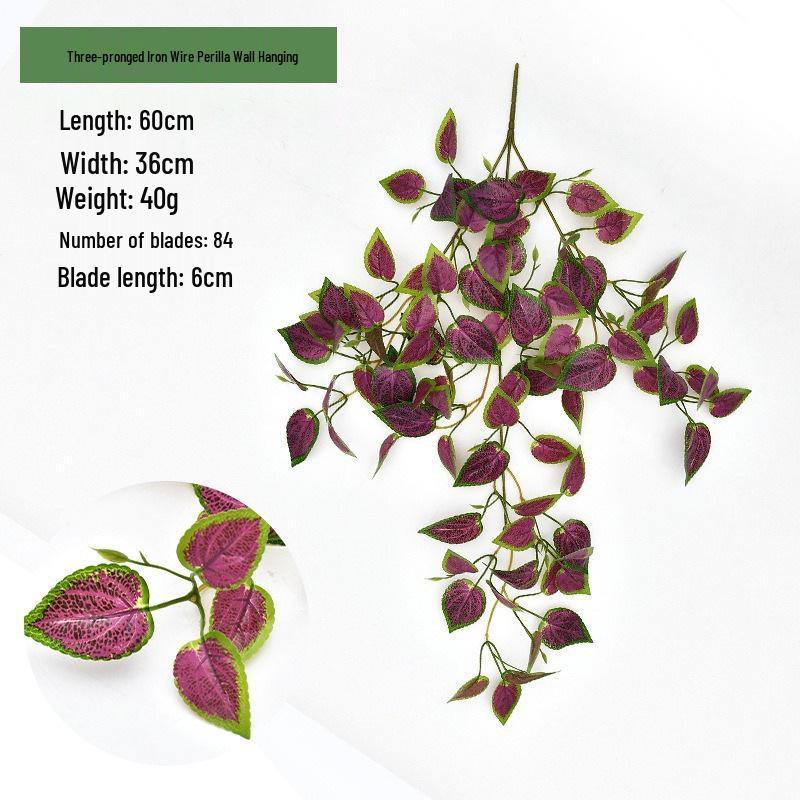 Green Radish Decorative Artificial Vines - Wall Hanging Leaf Ornaments
