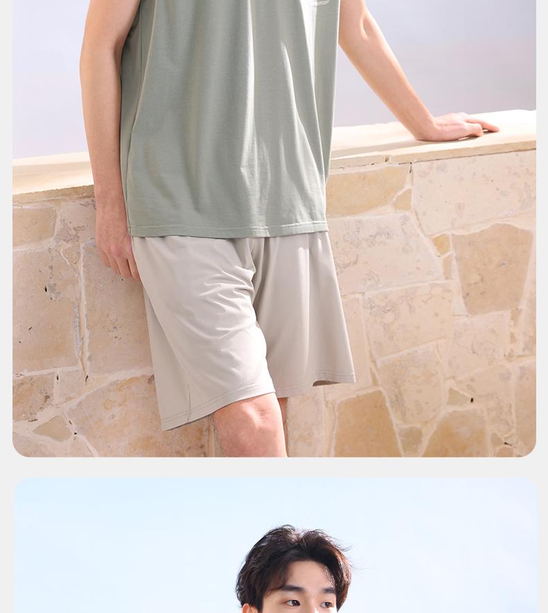 Xuanliang 26 new men's sleepwear summer thin Modal cotton vest shorts ice silk cool home suit set
