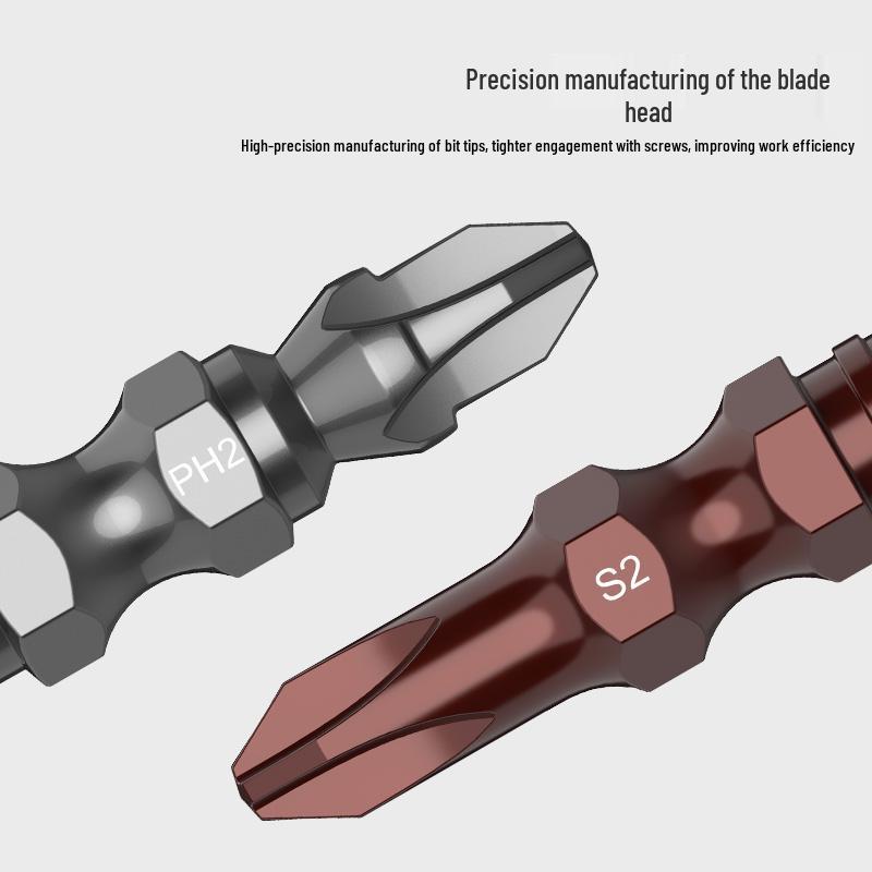 Double-Ended Magnetic Cross & Flathead Electric Screwdriver Bit Set