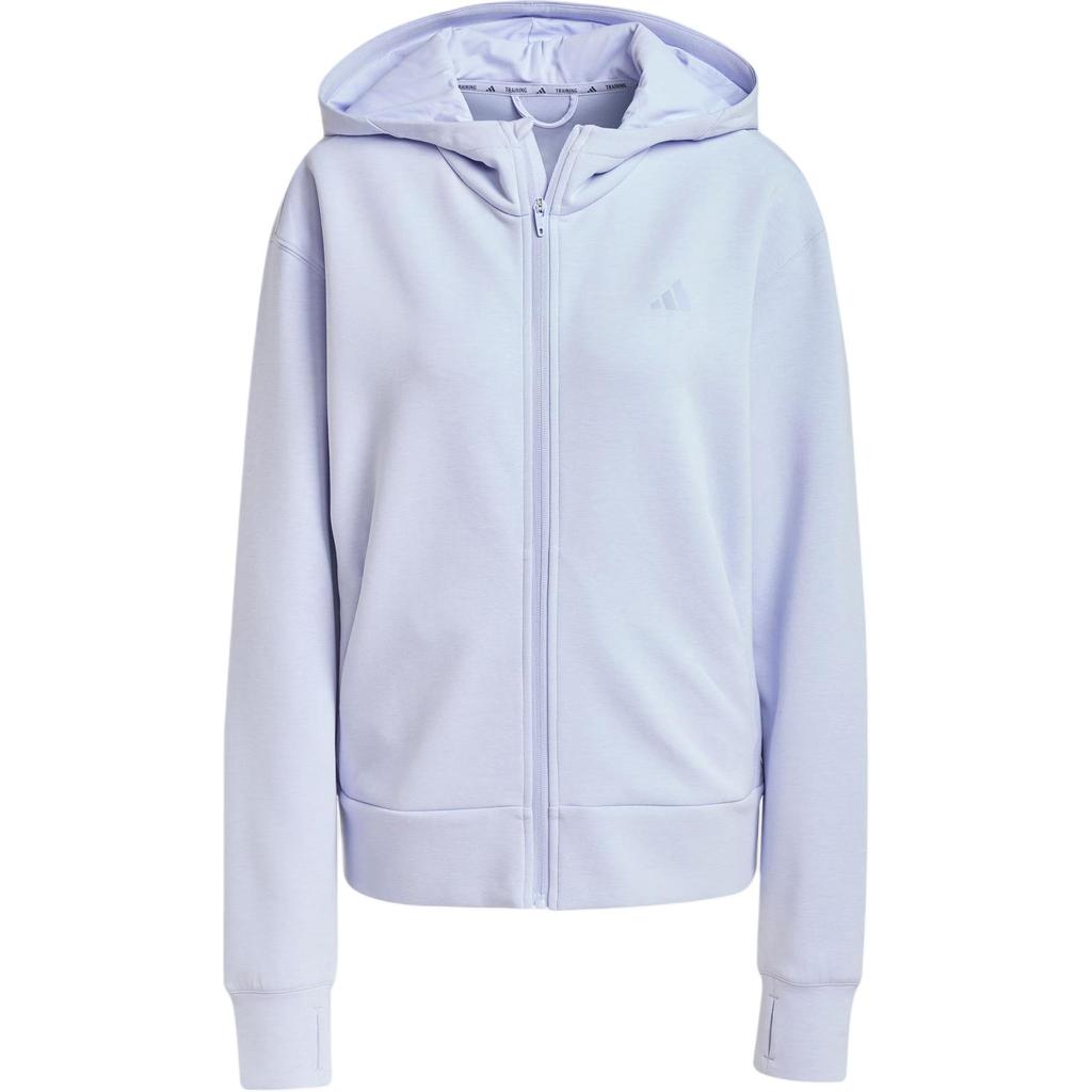 Adidas Sports Casual Hooded Long Sleeve Jacket Women Jacket White JN7403
