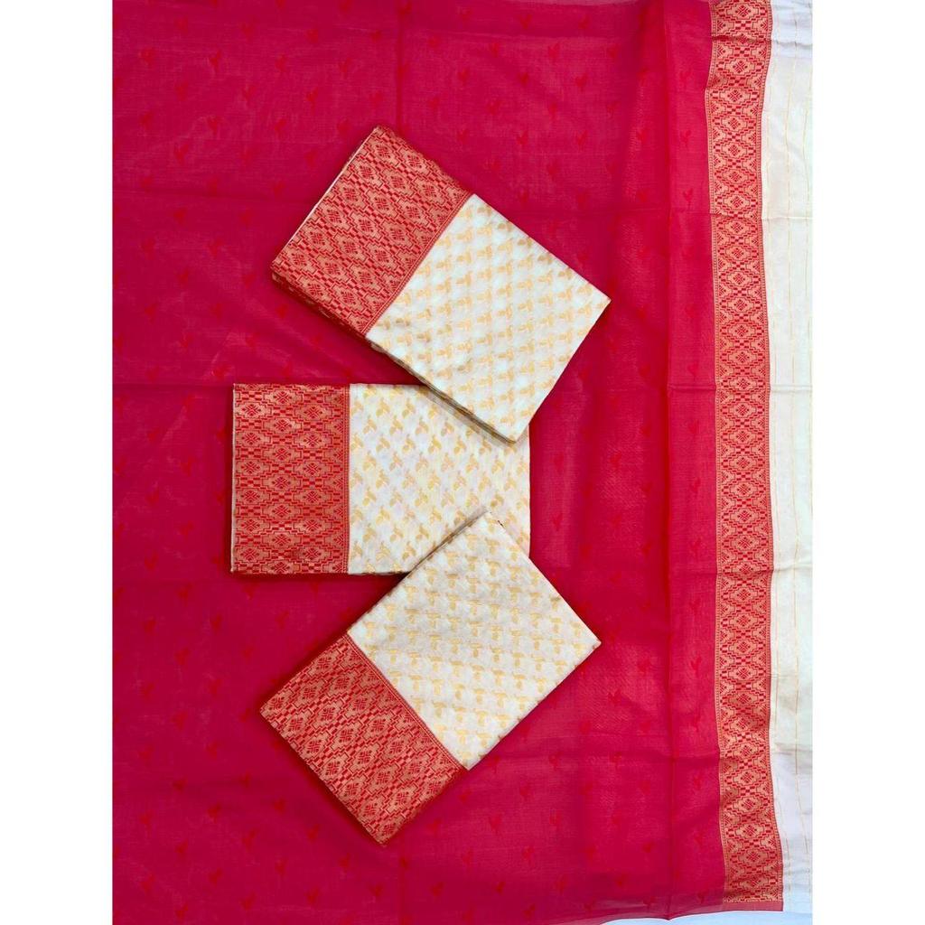 Premium Royal Lichi Silk Saree – Rich Pallu with Designer Brocade Blouse