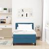LED Box Spring Bed with Mattress Dark Blue 90 x 190 cm Velvet