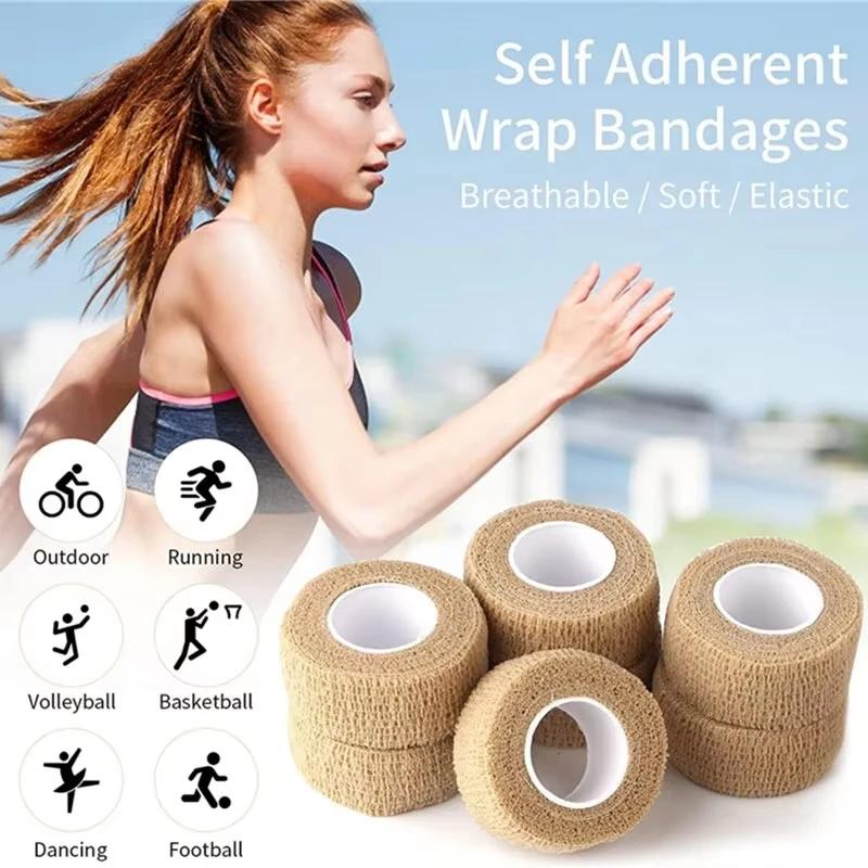 3pcs Self Adhesiv Disposable Elastic Bandages for Handle Tube Tightening Gauze Tape First Aid Tool Tattoo Accessories