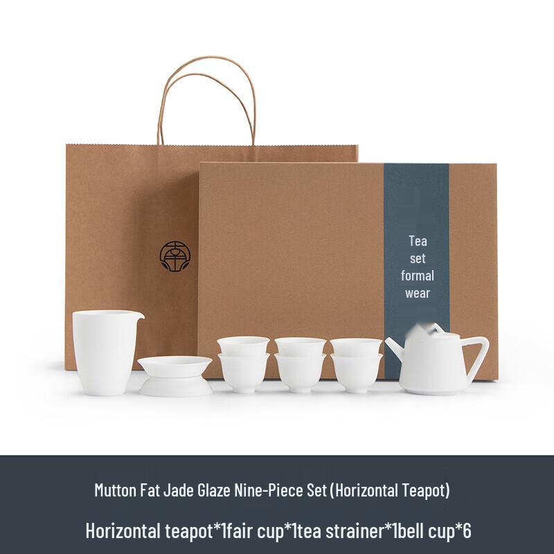 

Mr. Nanshan Mutton Fat Jade Glaze White Porcelain Gongfu Tea Set