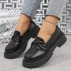 Large Size Women's Spring and Autumn New Women's Shoes Round Head Foot Thick Sole Casual Single Shoes Women