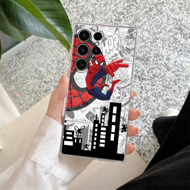 Funda Transparente Marvel Spiderman Venom S26 Para Samsung Galaxy S26 S25 Ultra S24 S22 S26 Plus S20 S23 S21 S25 FE 5G Cubierta Transparente