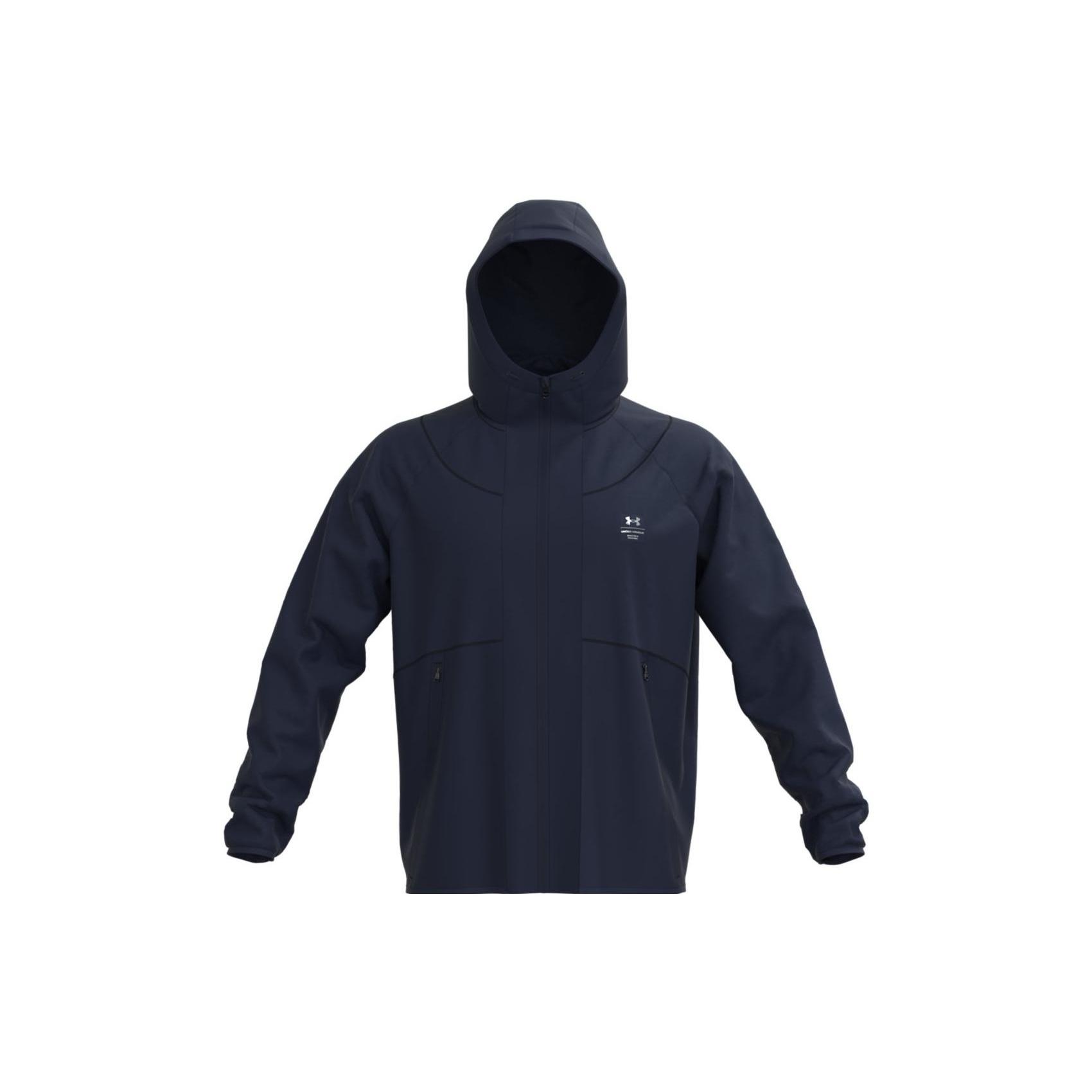 Under Armour Rush Fleece Full Zip Hoodie Jacket Blue Men s 1373806-410 L